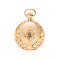 WALTHAM FOR W.M. WISE & SON, 14K YELLOW GOLD HUNTER CASE POCKET WATCH