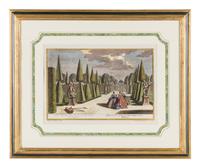 Four German Prints Depicting Gardens — 18TH/19TH CENTURY