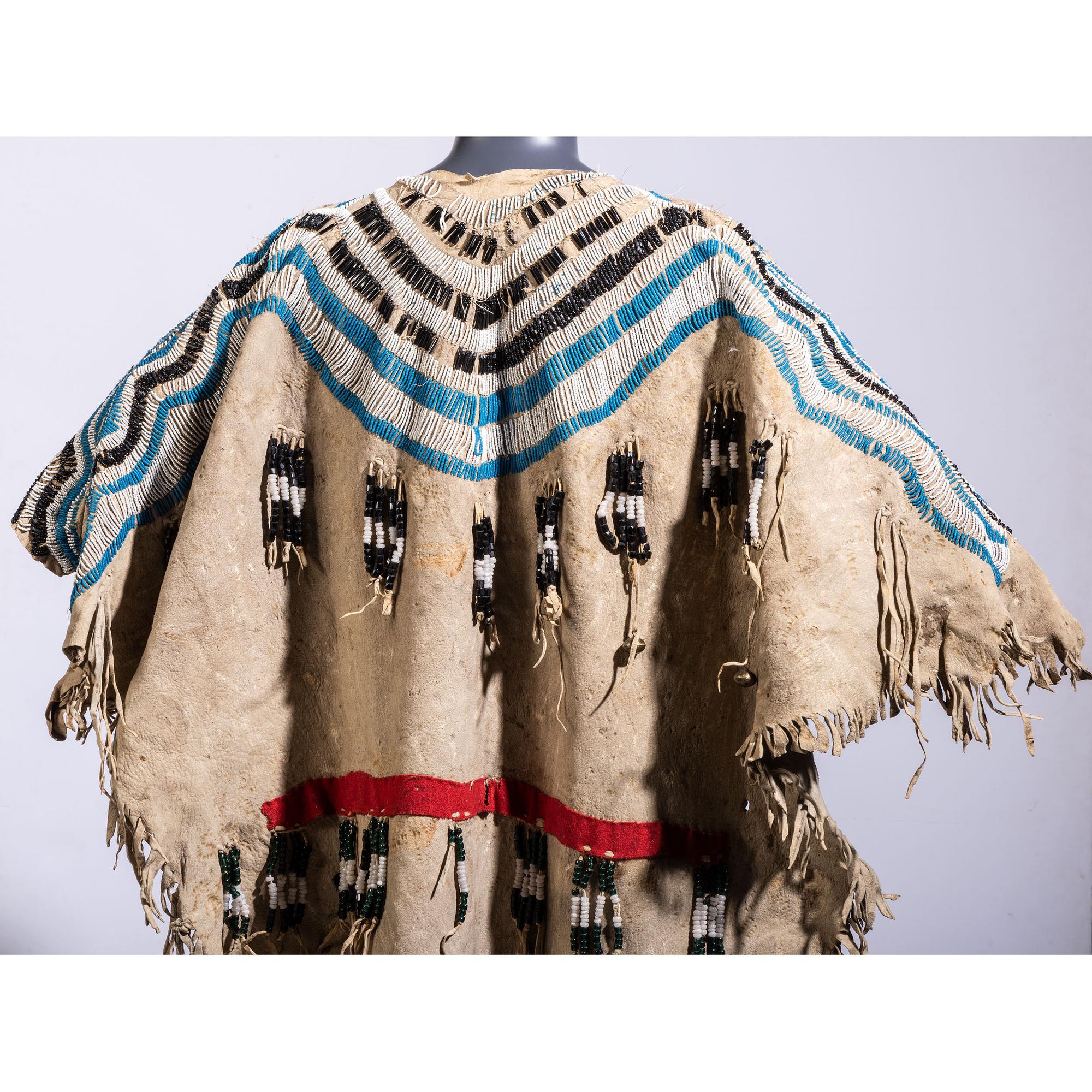 Blackfeet Beaded Hide Dress, Collected by U.S. Special Agent Johnson N. High (1842-1909)