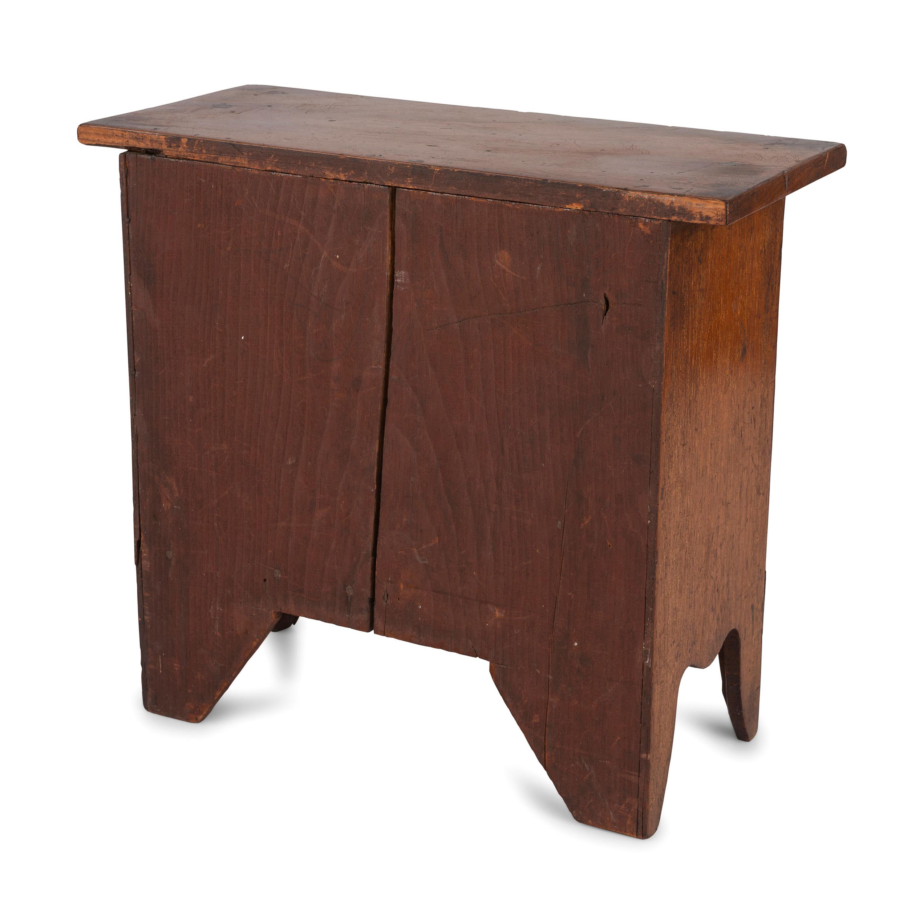 A Federal Inlaid and Carved Cherrywood Diminutive Chest of Drawers
