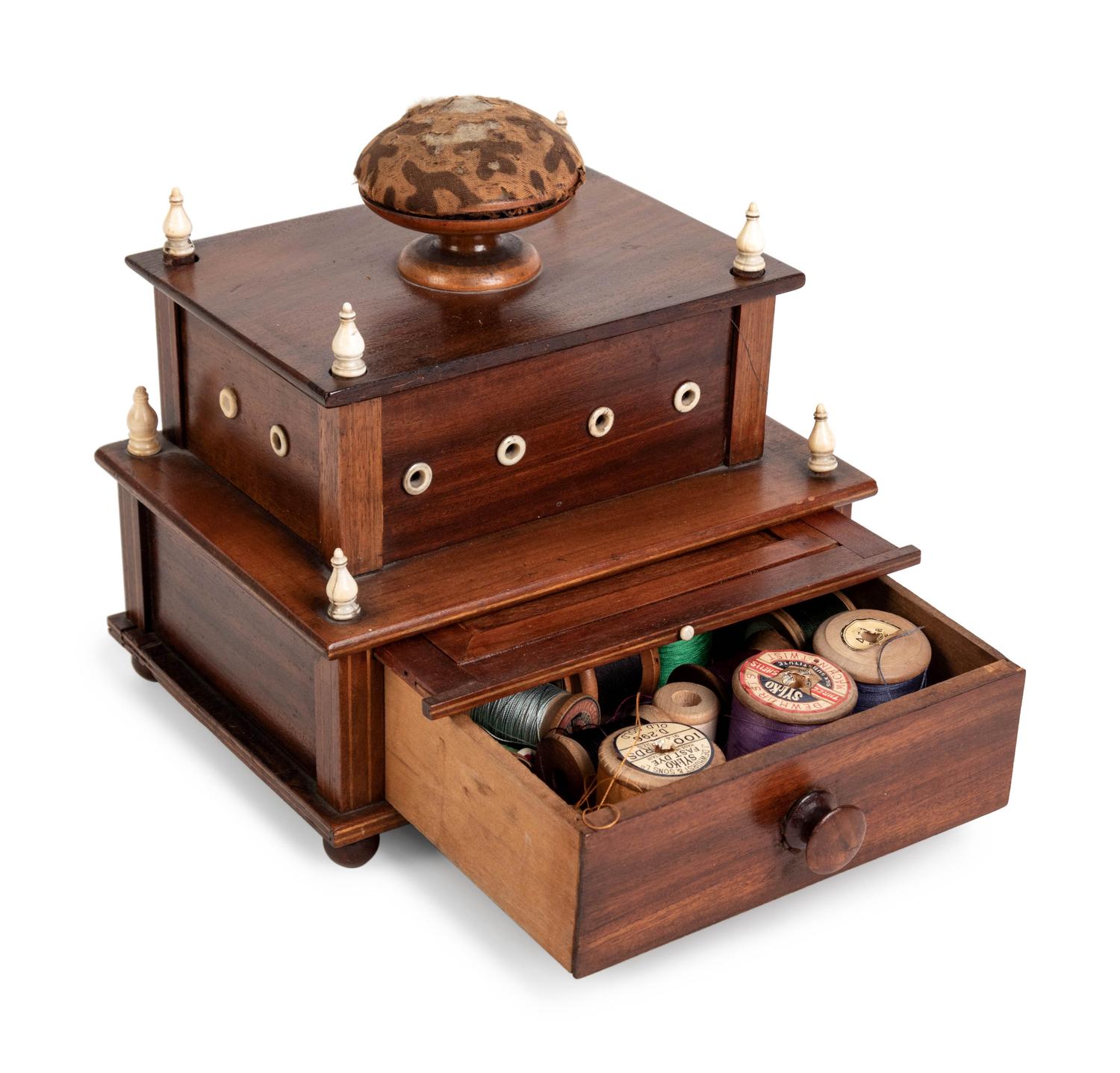 A Regency Inlaid Mahogany Sewing Box