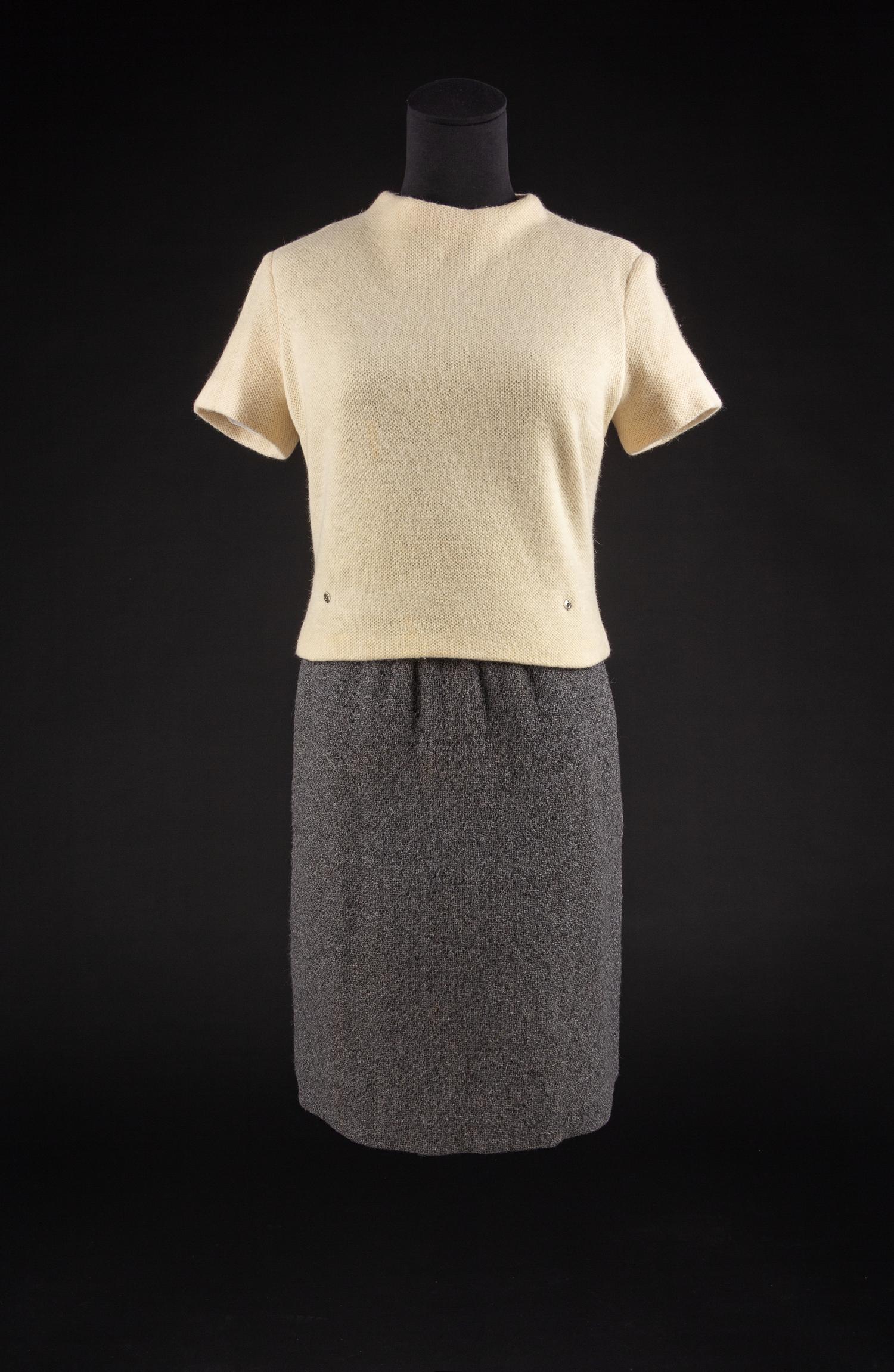 Christian Dior by Marc Bohan Haute Couture Ensemble, Autumn-Winter 1964 — Worn by Dame Olivia de Havilland.
