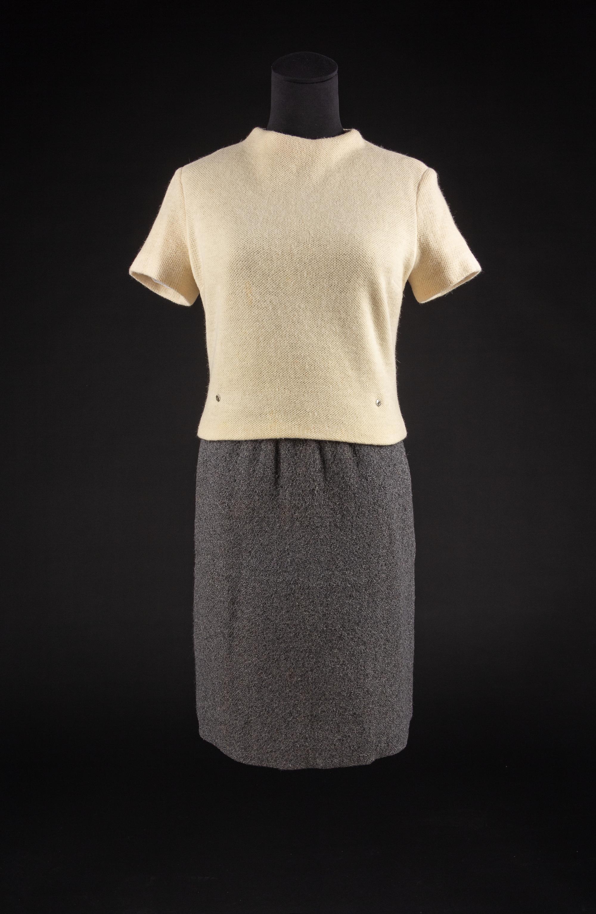 Christian Dior by Marc Bohan Haute Couture Ensemble, Autumn-Winter 1964 — Worn by Dame Olivia de Havilland.