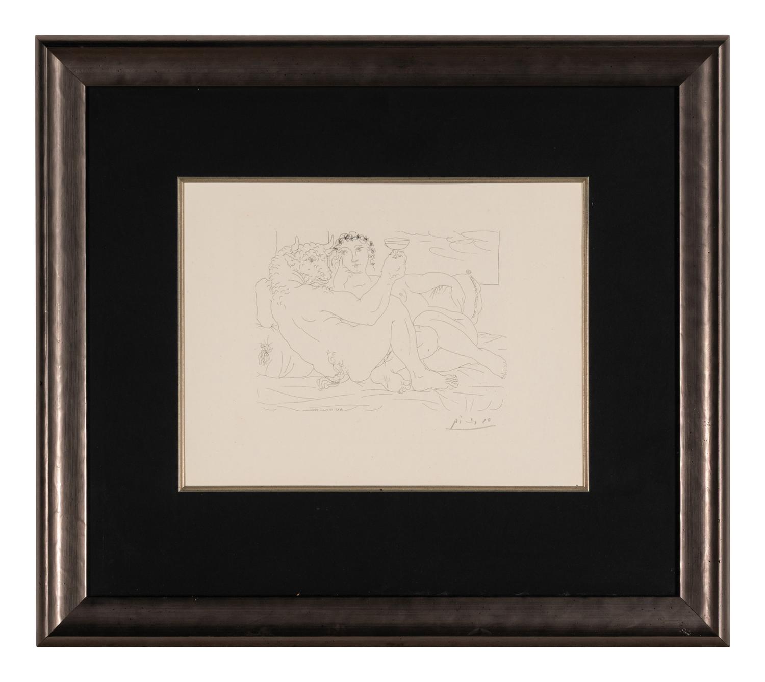 Minotaure, une coupe à la main, et jeune femme (from La Suite Vollard )