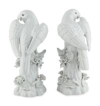 A Pair of Blanc-de-Chine Parrots