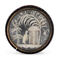 A Regency Tortoise Shell and Mother-of-Pearl Mourning Box