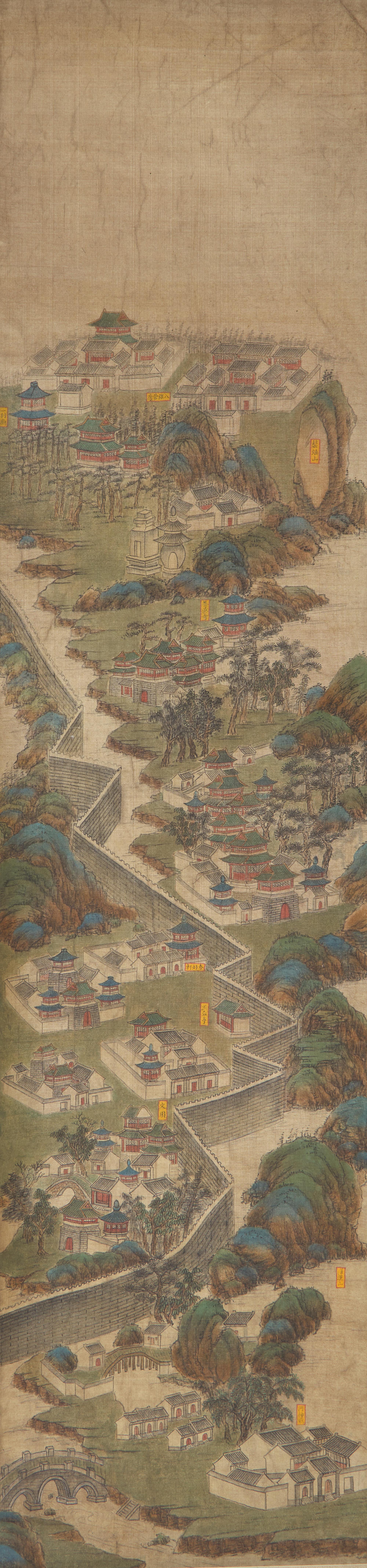Chinese School, View of the Imperial Summer Palace, Rehe (Chengde, Hebei) 熱河避暑山莊圖一組四幅