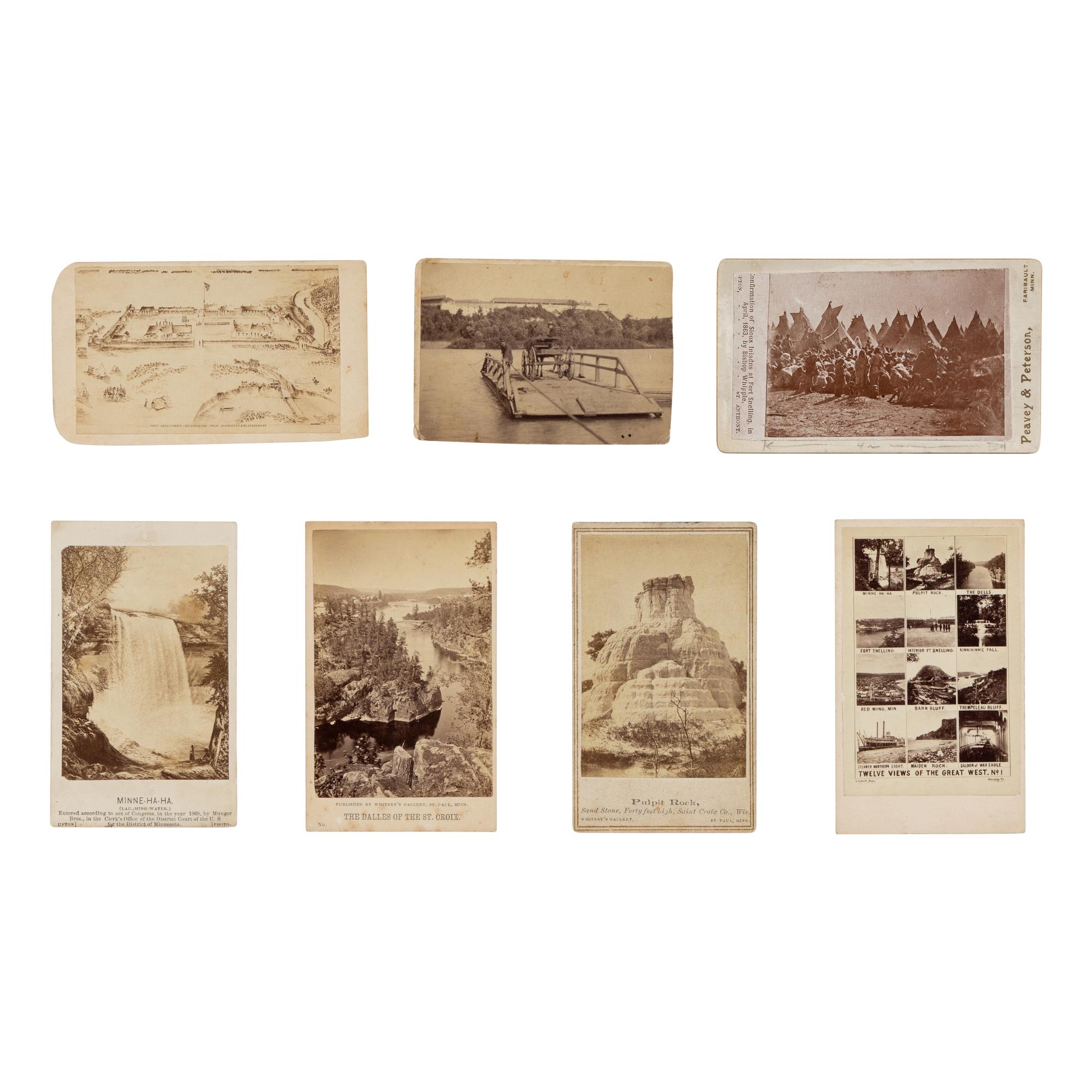 CDVs of Minnesota Landmarks and Forts
