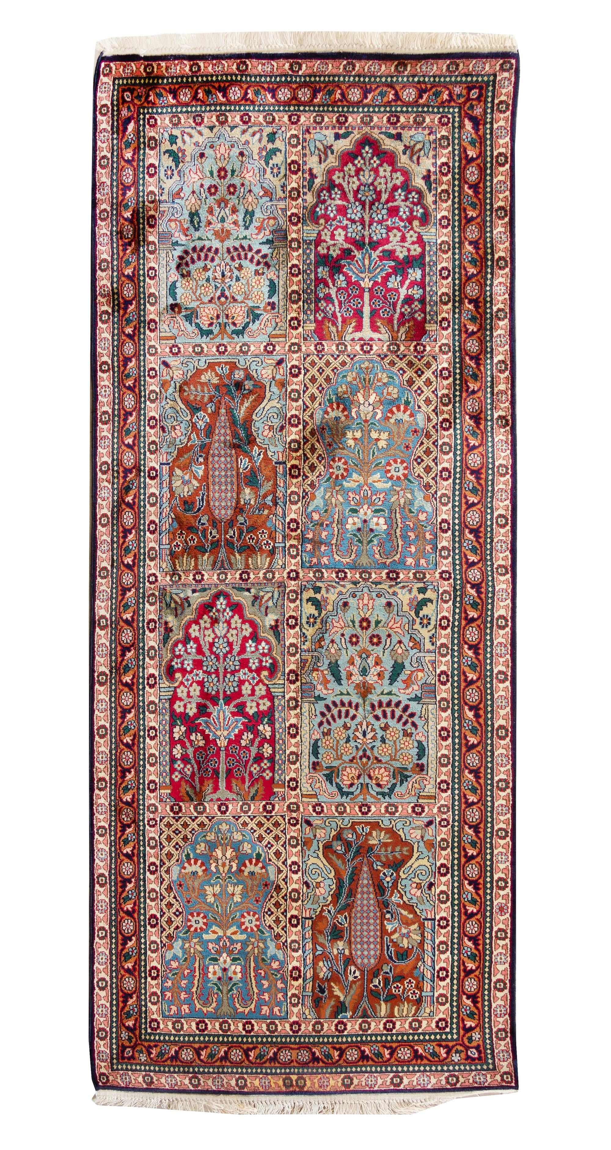 An Indo-Bakhtiari Silk Rug