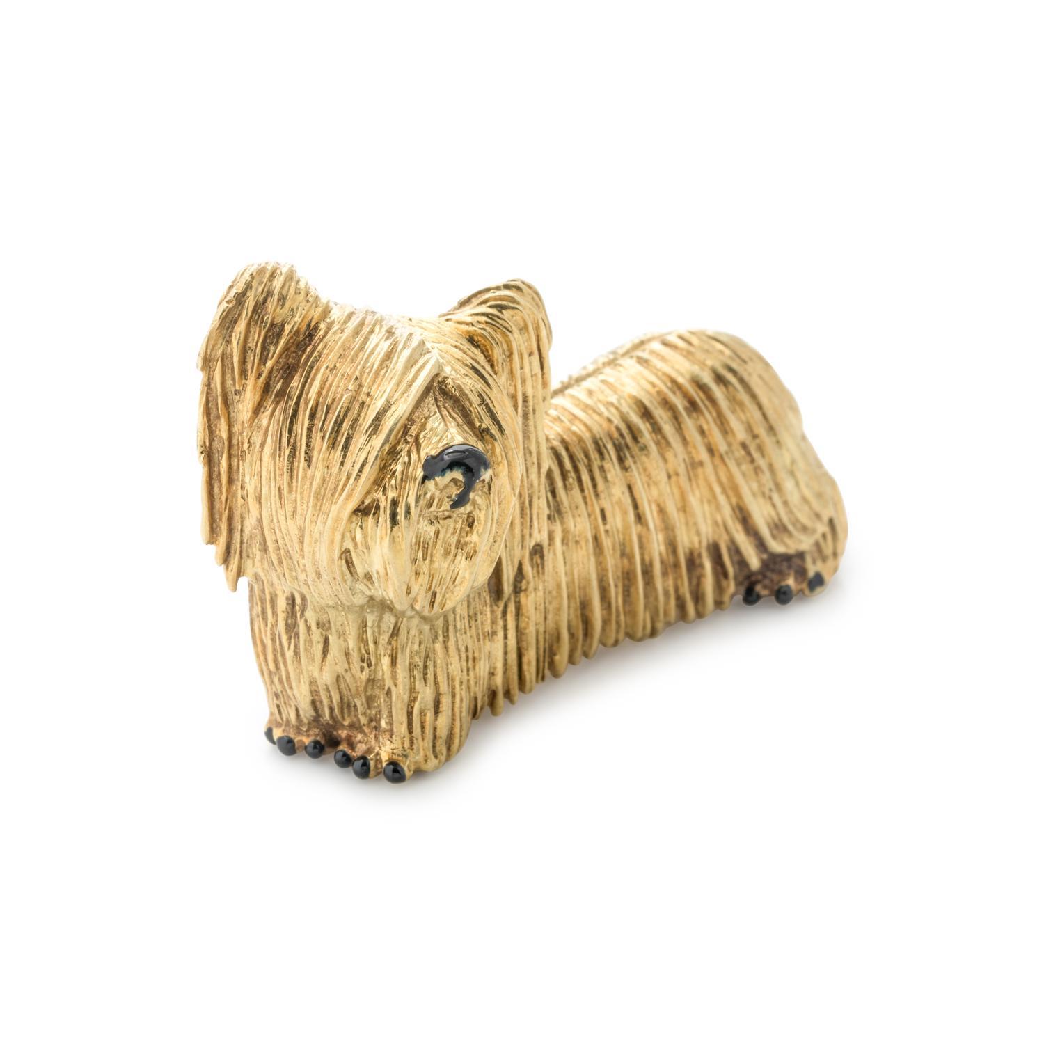 TIFFANY & CO., YELLOW GOLD TERRIER BROOCH