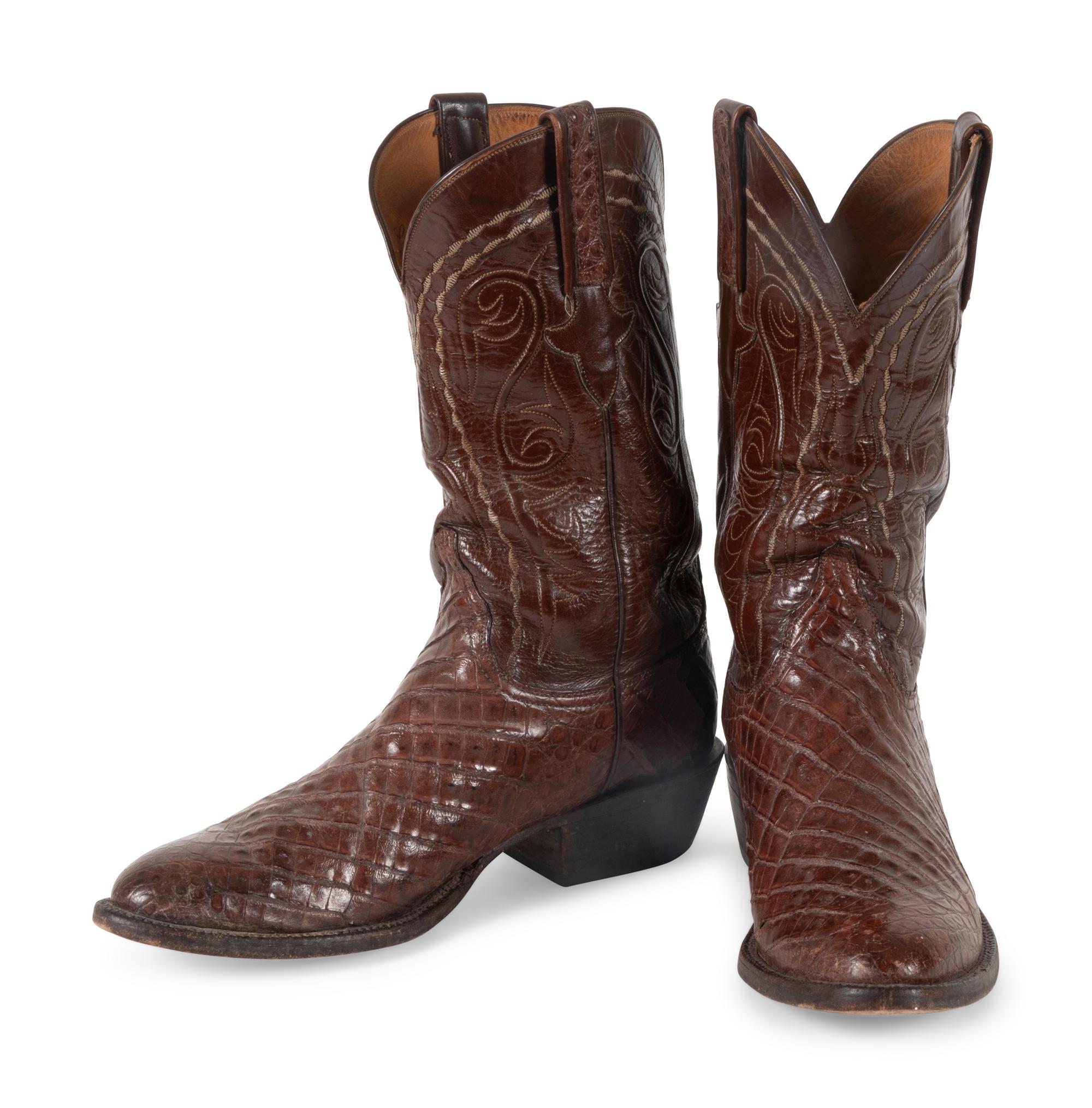 Lucchese Brown Alligator Boots