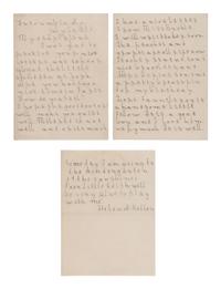 KELLER, Helen Adams (1880-1968). Autograph letter signed ("Helen A. Keller") to an unidentified "dear friend." Tuscumbia, AL, 23 July 1889.