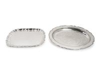 Two Silver Presentation Trays