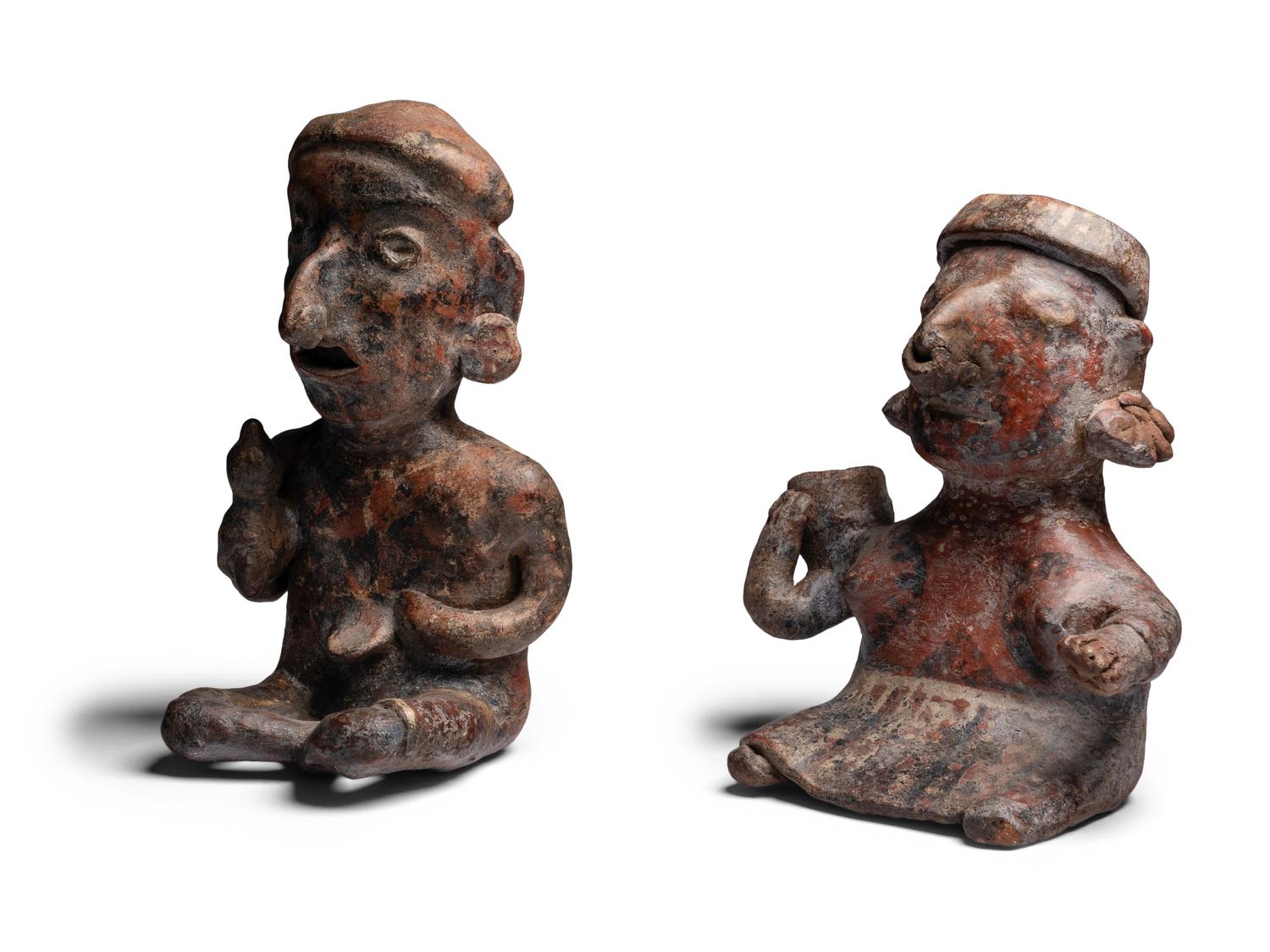 Two Nayarit Terracotta Seated Figures