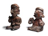 Two Nayarit Terracotta Seated Figures