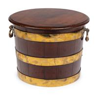 A George III Brass-Banded Mahogany Cistern