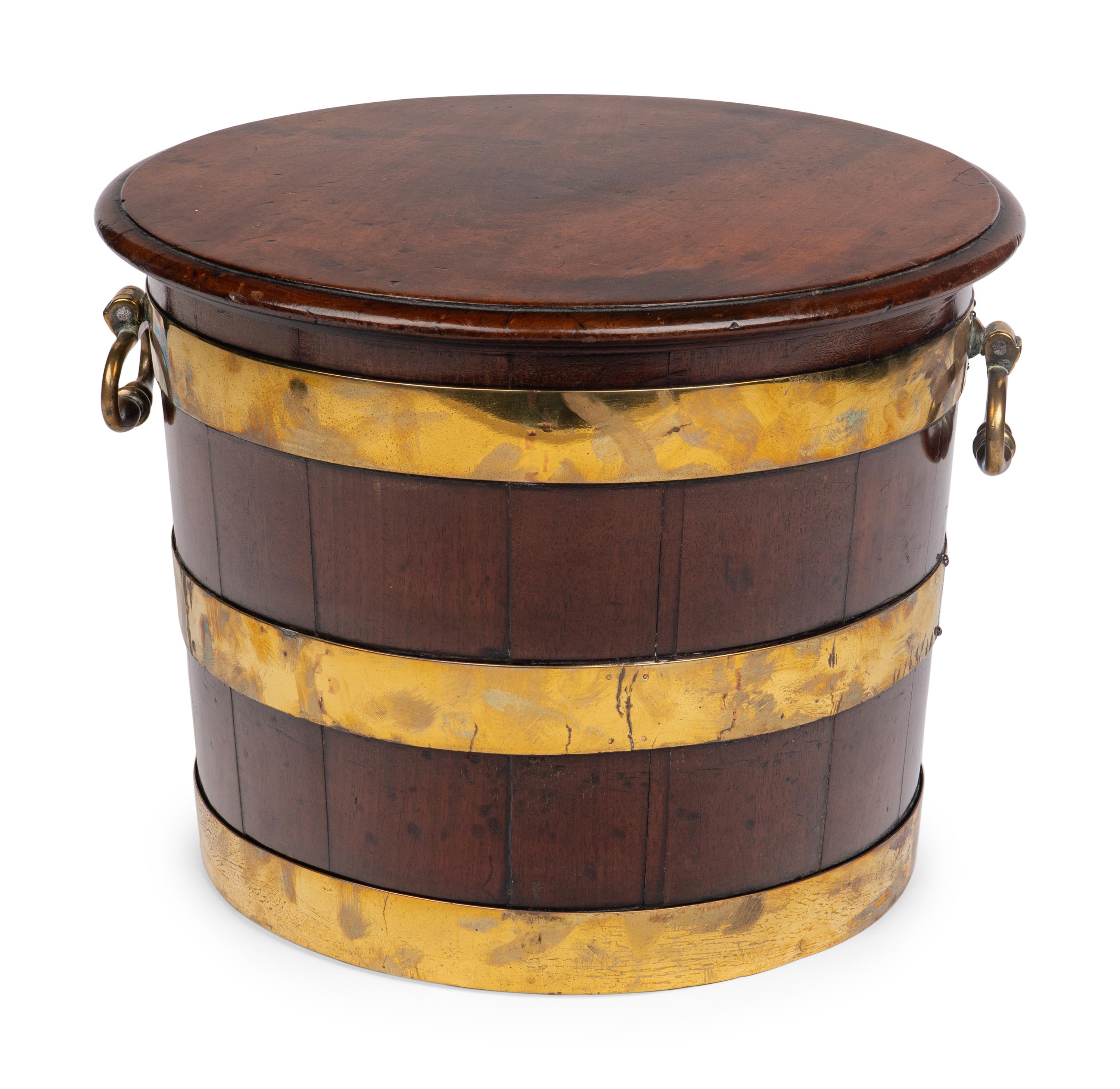 A George III Brass-Banded Mahogany Cistern