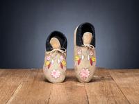Sioux Quilled Hide Moccasins