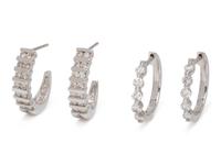 COLLECTION OF DIAMOND HOOP EARRINGS