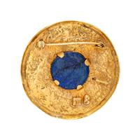 COLLECTION OF YELLOW GOLD AND LAPIS LAZULI JEWELRY