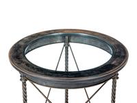 A French Steel and Glass Gueridon