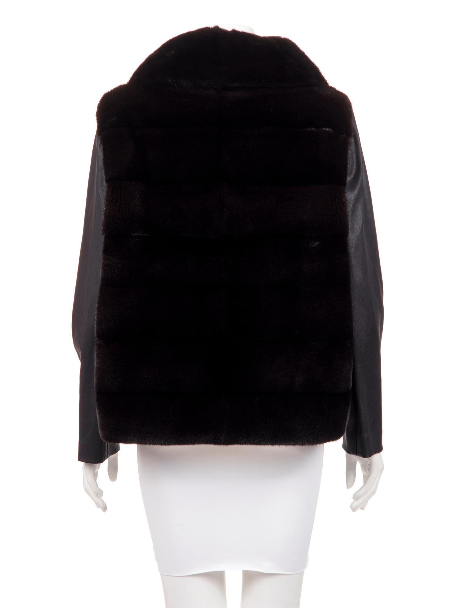 J. Mendel Mink Fur Vest with Detachable Sleeves