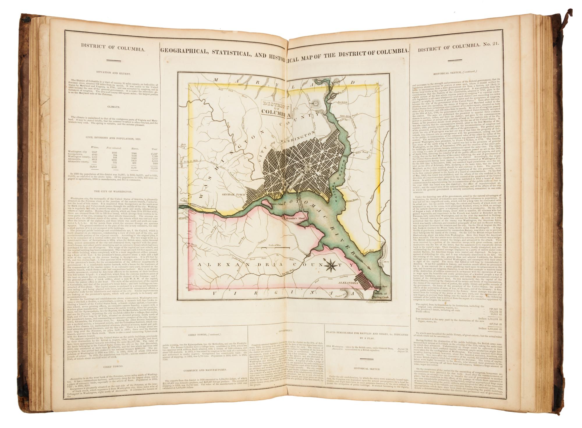 CAREY, H.C. and Isaac LEA. A Complete Historical, Chronological, and Geographical American Atlas. Philadelphia: Carey & Lea, 1822.