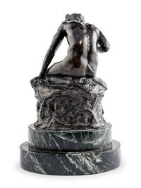 A Bronze Figure of Satyr on the Rocks