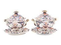 A Pair of English Ironstone Sauce Tureens
