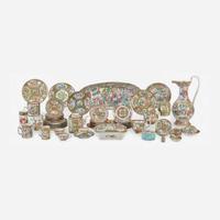 An Assembled Group of Chinese Export Famille Rose and Rose Mandarin Serving Pieces various dates, 19th/20th century