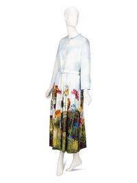 Oscar de la Renta, Floral Print Belted Shirtdress