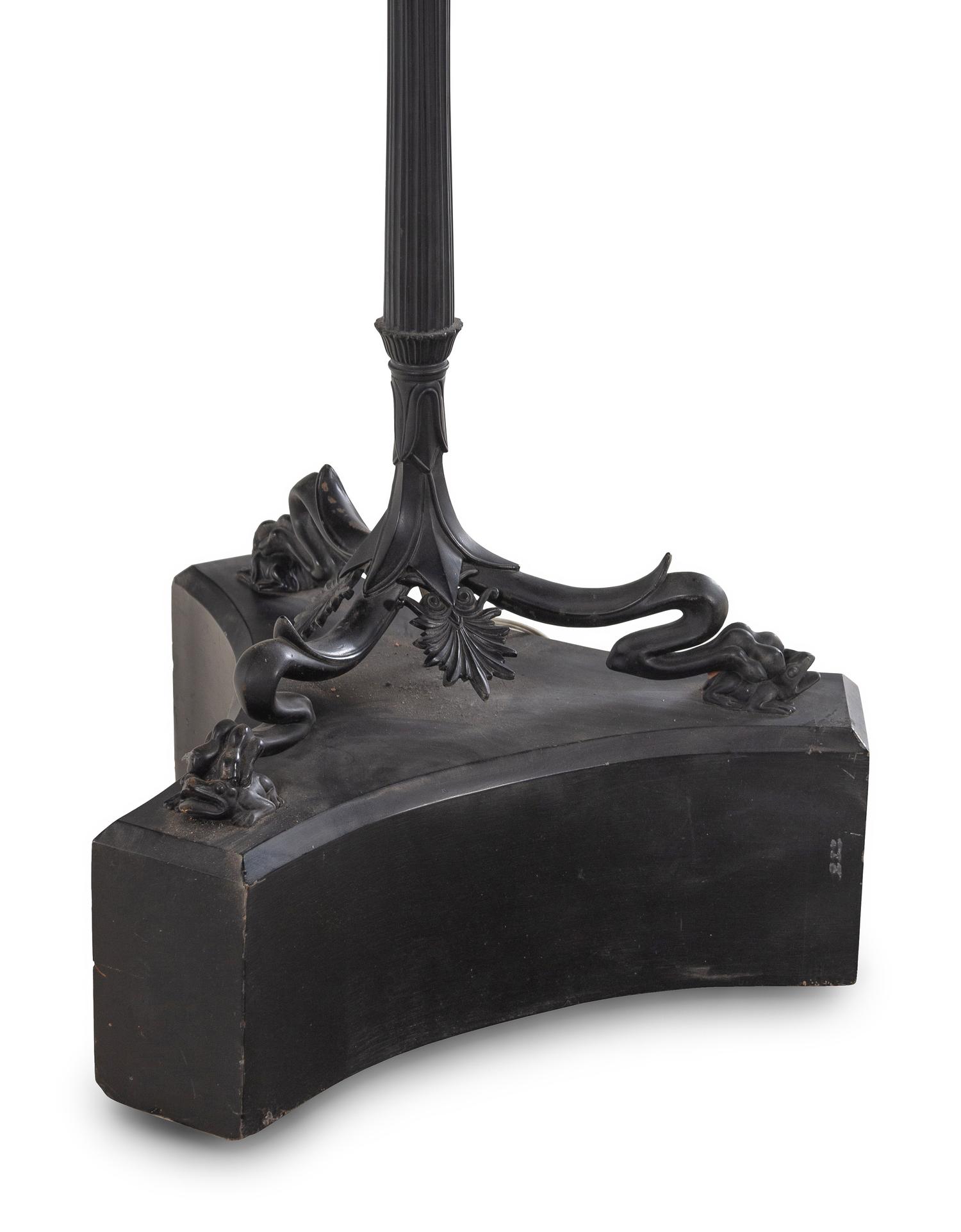 A Pair of Neoclassical Style Cast Metal Torchères