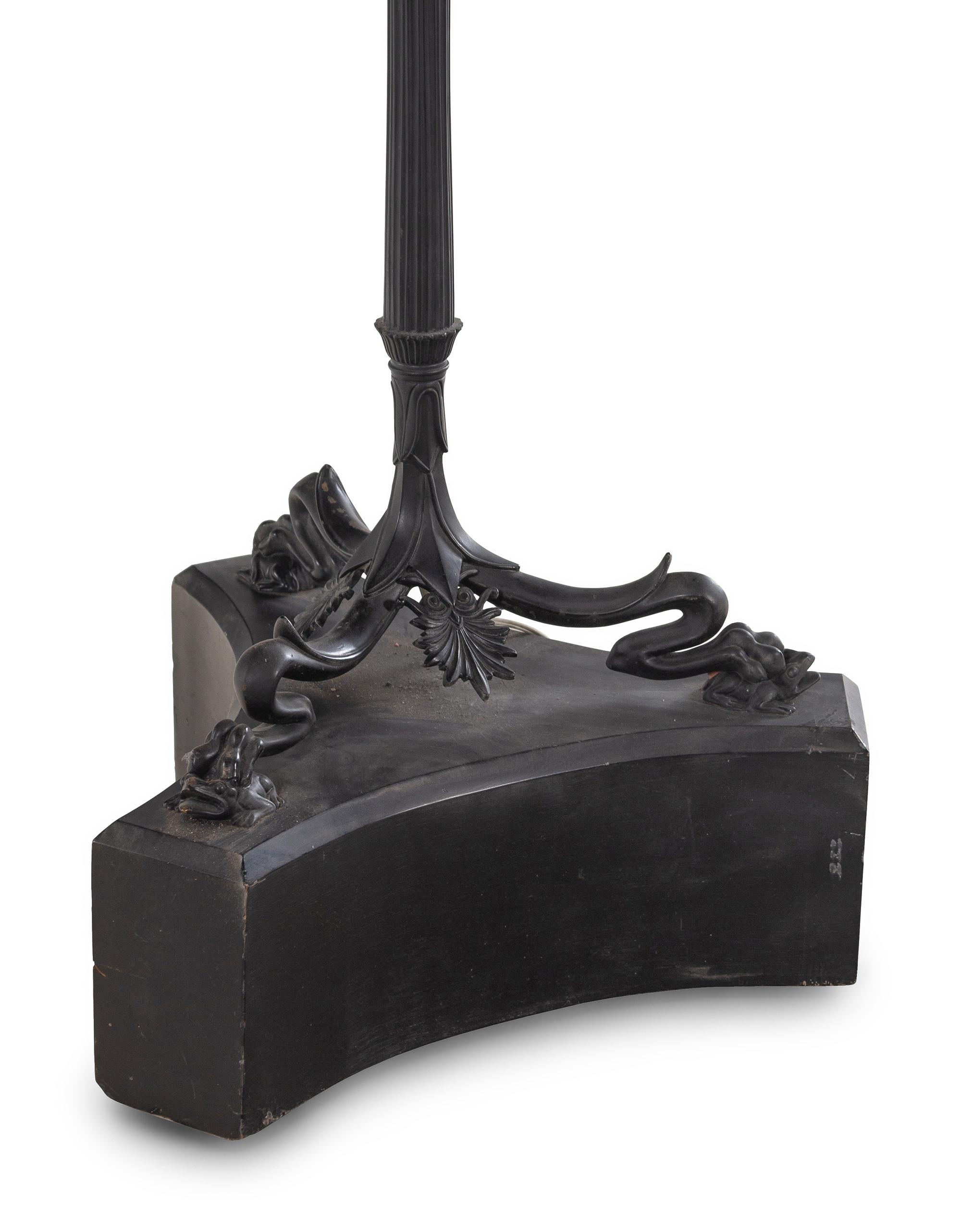 A Pair of Neoclassical Style Cast Metal Torchères