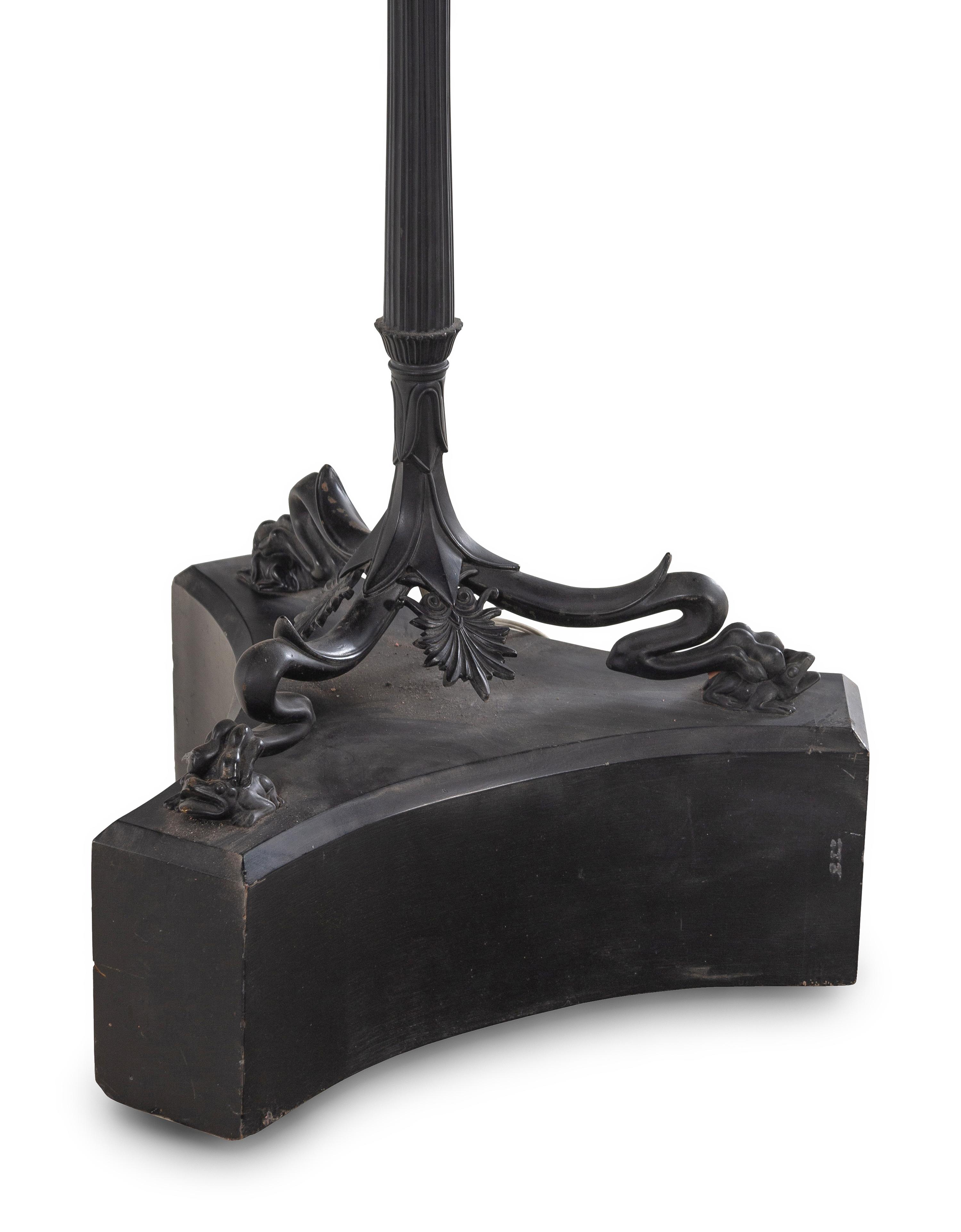 A Pair of Neoclassical Style Cast Metal Torchères