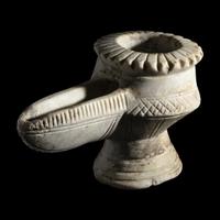 An Islamic Marble Oil Lamp