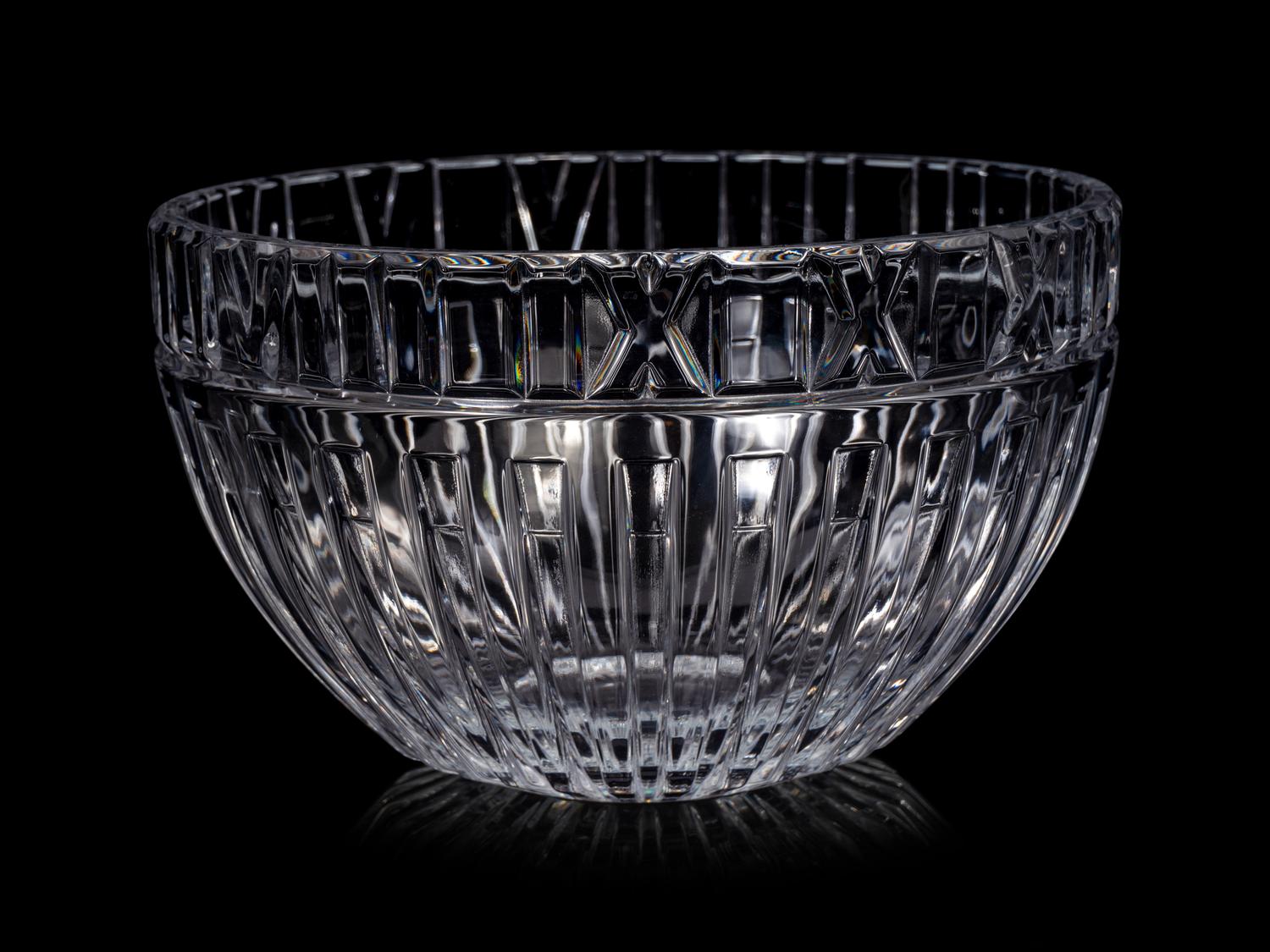 A Cut Glass Atlas Bowl Retailed by Tiffany & Co.