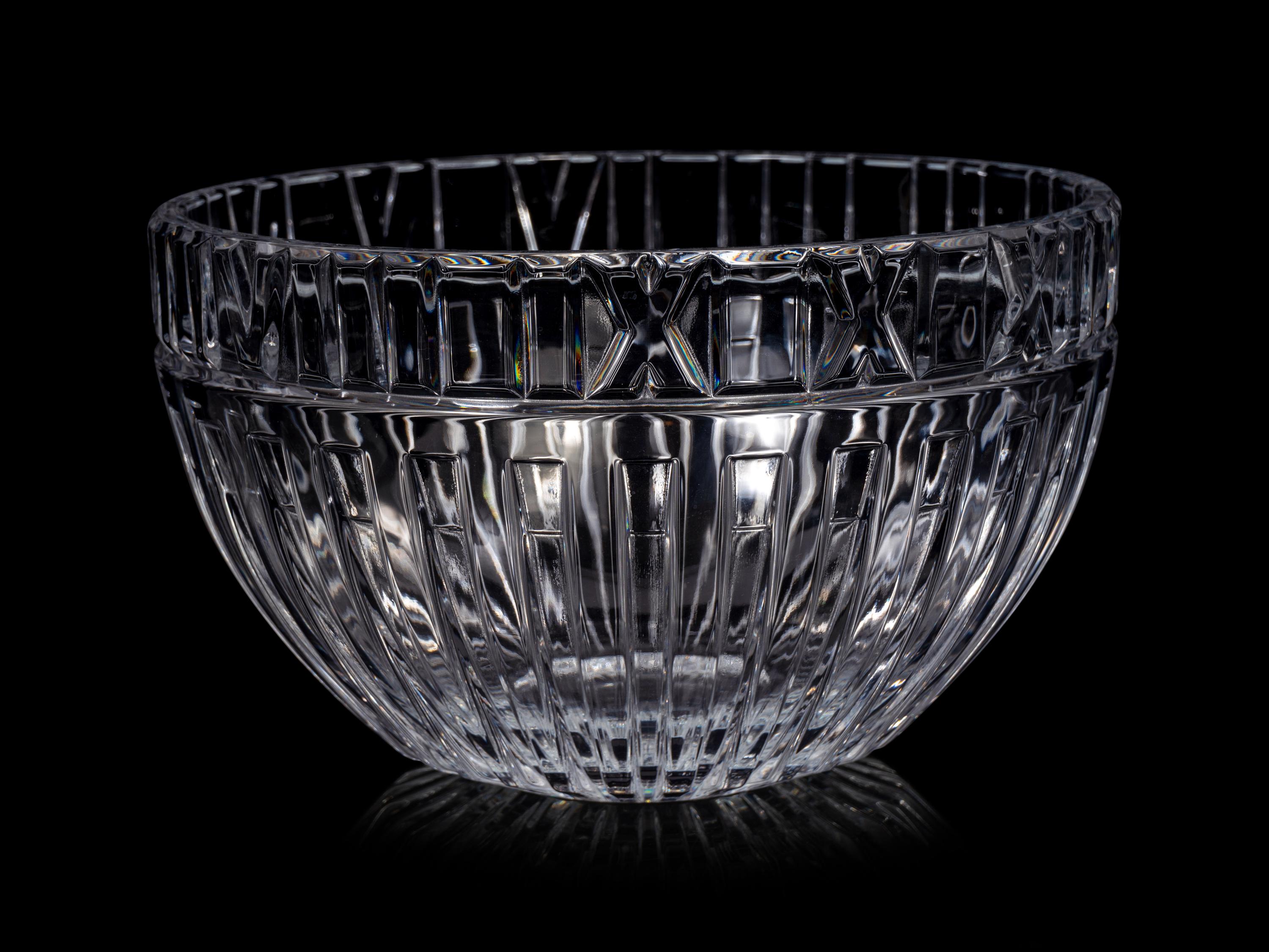 A Cut Glass Atlas Bowl Retailed by Tiffany & Co.