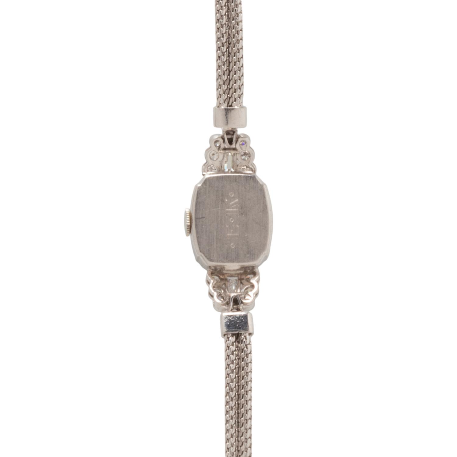 OMEGA FOR H.W. BEATTIE & SONS, PLATINUM, WHITE GOLD, AND DIAMOND WATCH