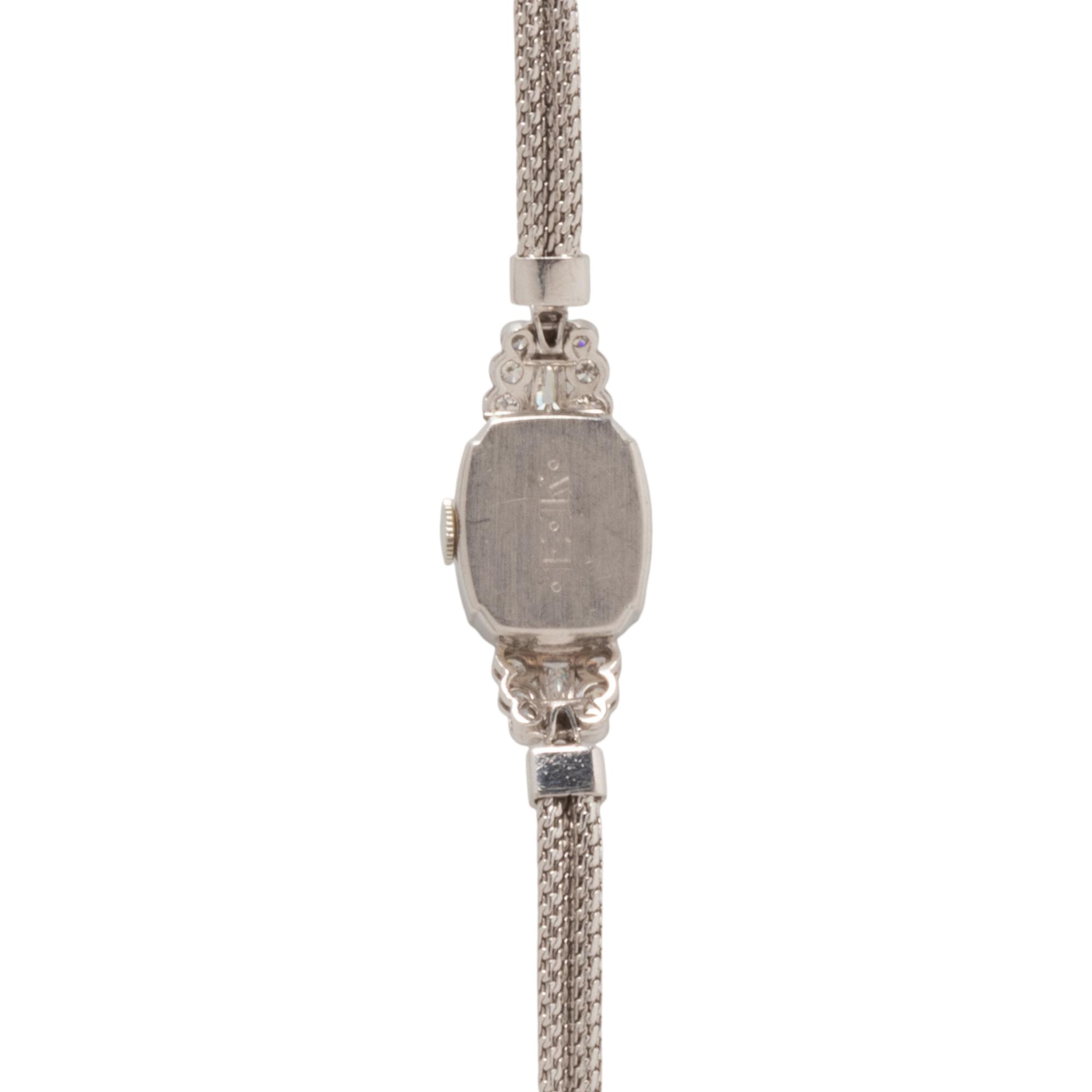 OMEGA FOR H.W. BEATTIE & SONS, PLATINUM, WHITE GOLD, AND DIAMOND WATCH