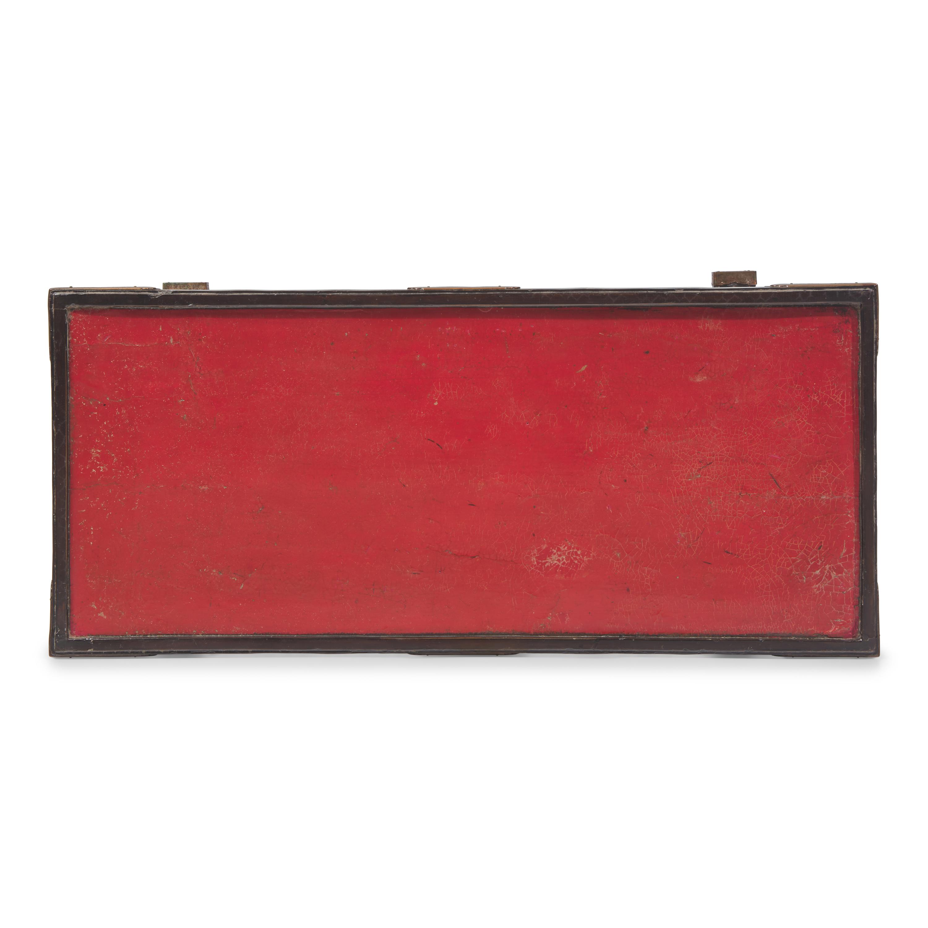 A Japanese Eight-Legged Negoro and Black Lacquer Low Temple Table, Edo Period