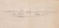 [Civil War] Hand-Drawn Sketch of Blockaded Charleston Harbor, with Inscribed Key.