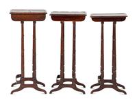 A Set of Three Rosewood Regency Nesting Tables