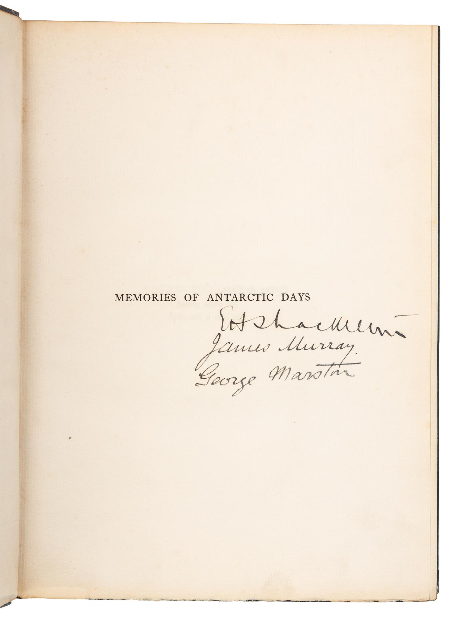 MURRAY, James (1865-1914) and George MARSTON (1882-1940). Antarctic Days. Sketches of the homely side of Polar life by two of Shackleto
