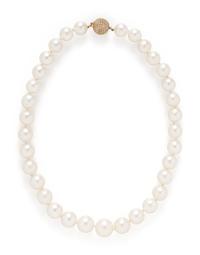 CULTURED PEARL AND DIAMOND NECKLACE