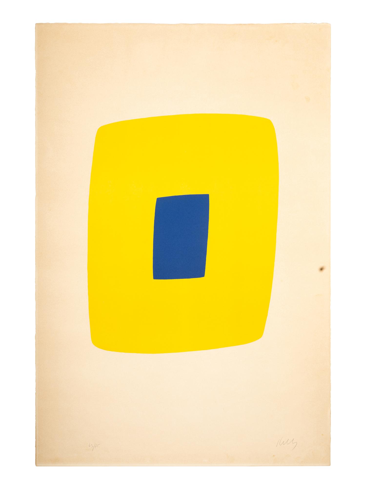 Jaune avec Bleu Foncé (Yellow with Dark Blue) (from Suite of Twenty-Seven Color Lithographs ), 1964-1965