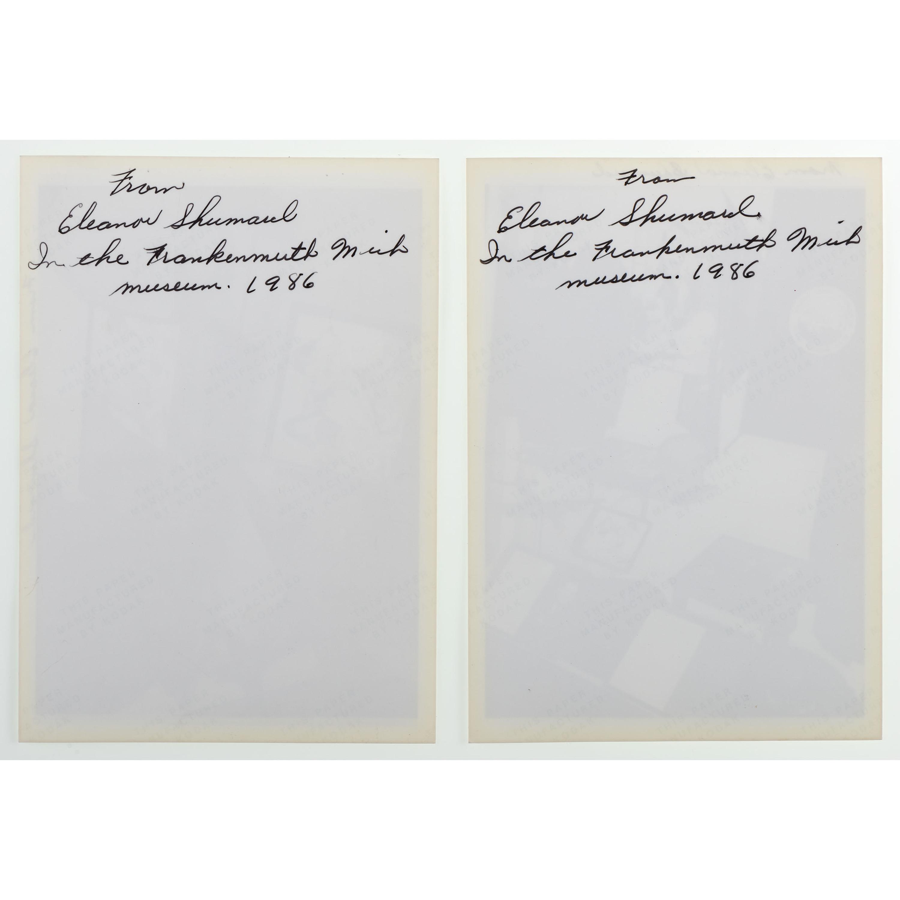 [WORLD WAR II]. SHUMARD, Sgt. Robert (1920-1967). Archive identified to Enola Gay Assistant Flight Engineer Robert Shumard, incl. photographs, autograph, and other personal ephemera.