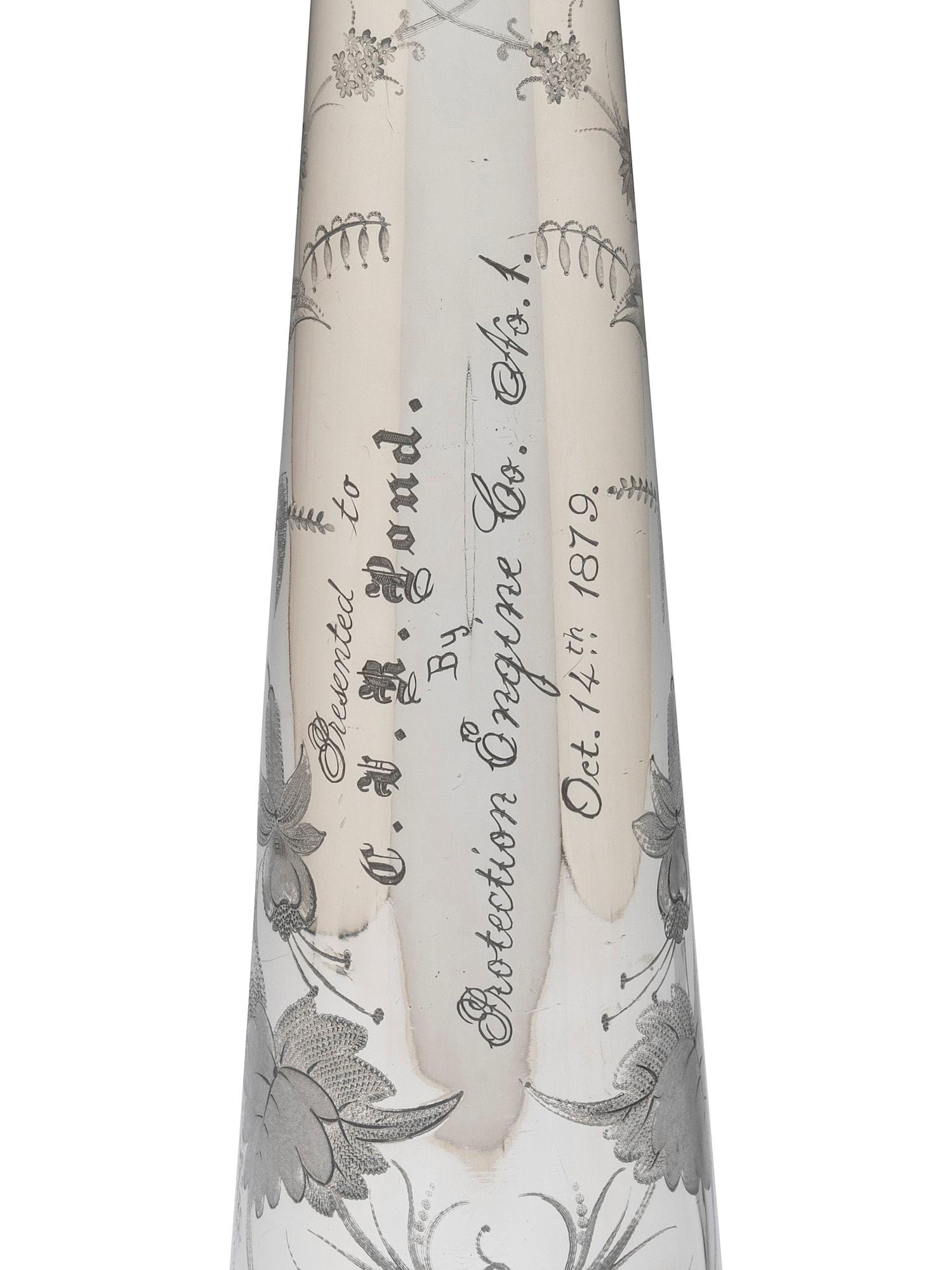 A Silver Plate Fireman's Parade Horn