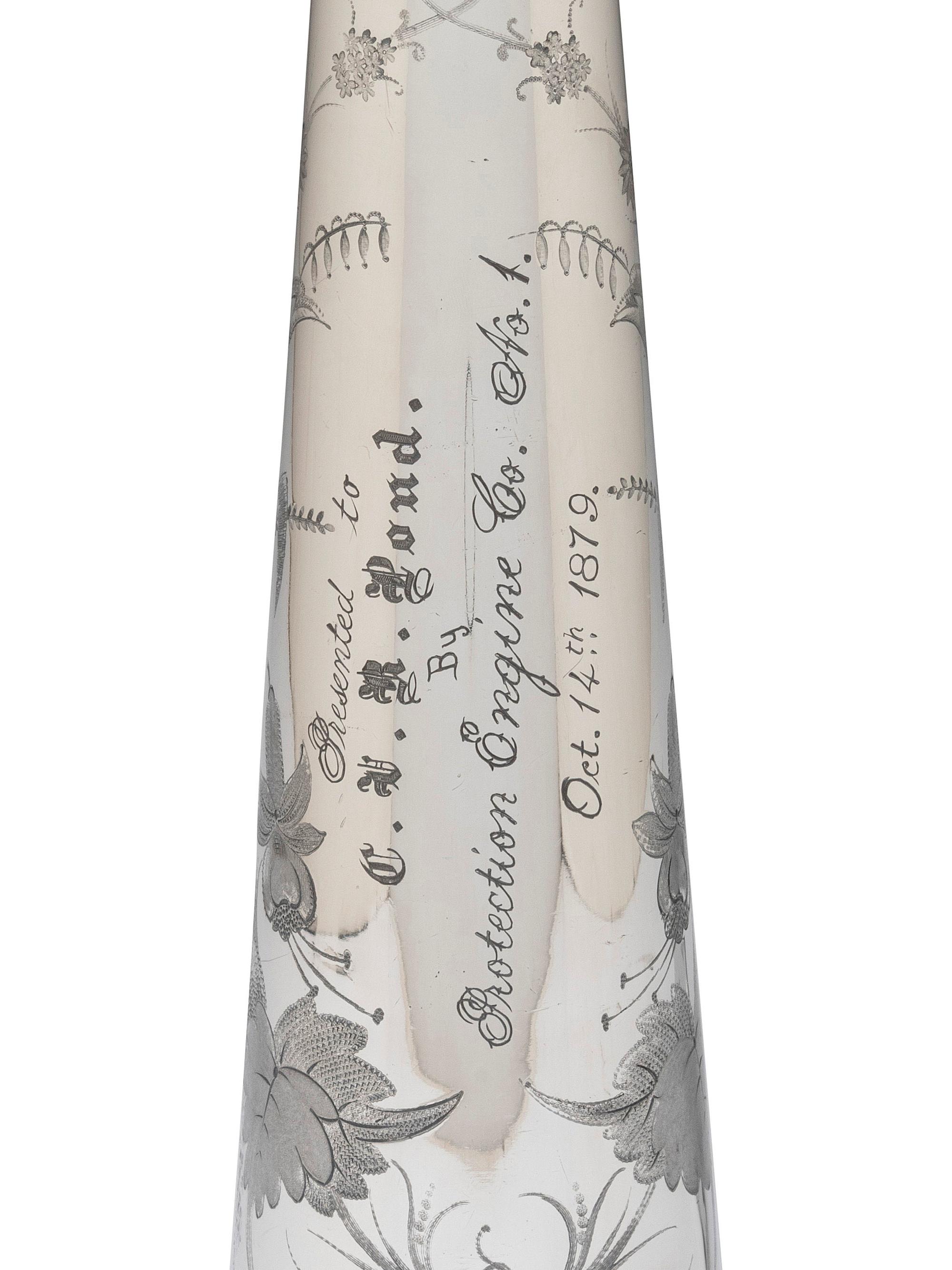 A Silver Plate Fireman's Parade Horn