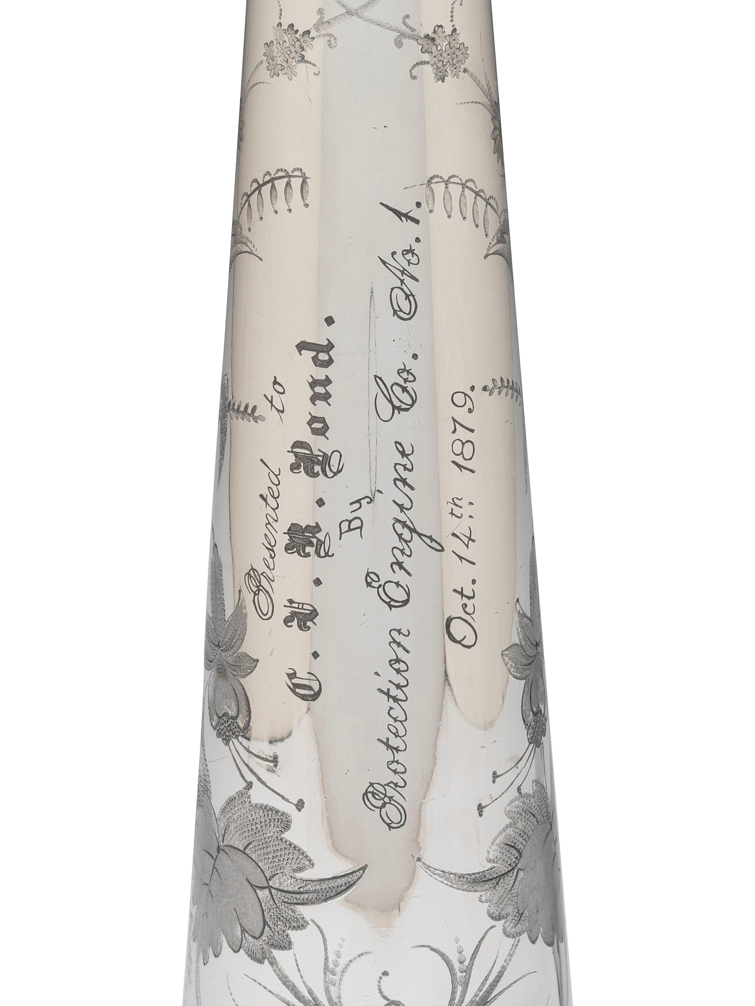 A Silver Plate Fireman's Parade Horn