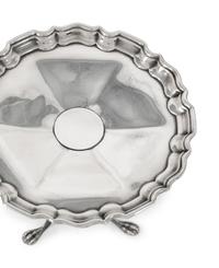 A Pair of Diminutive English Silver Center Tables